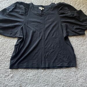 NEW Madewell Charcoal Crew Neck Tee with balloon sleeves - extra large